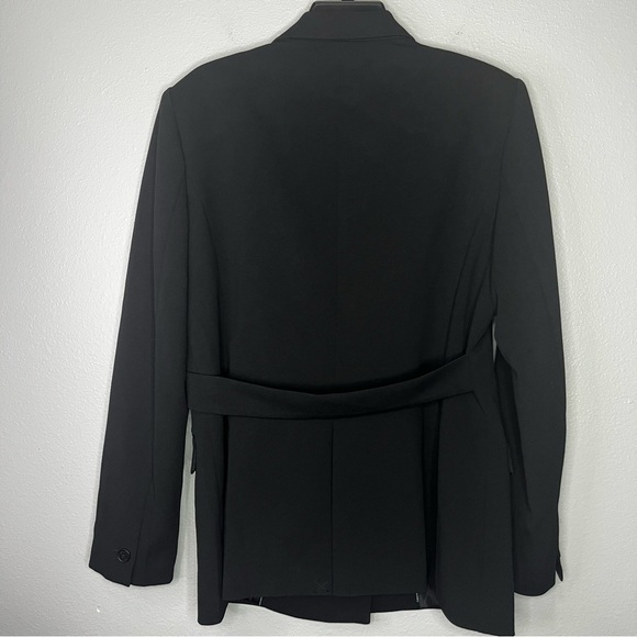 Calvin Klein One Button Strap Blazer Jacket Women 16 Black Lined Career Casual - Picture 9 of 10